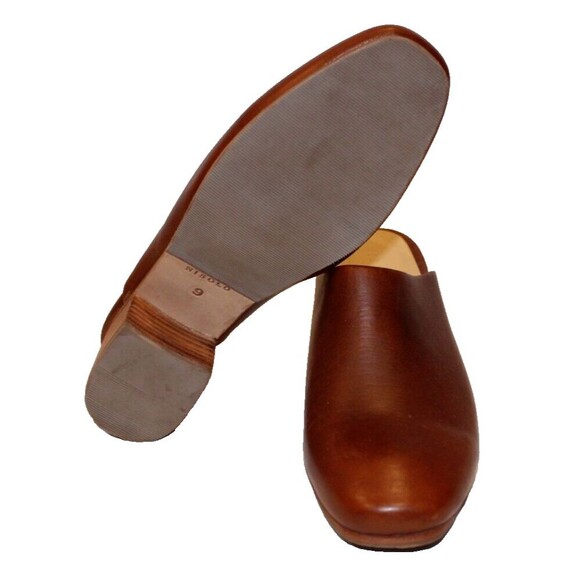 NISOLO WOMEN'S ALL DAY LEATHER HEELED MULE BRANDY NEW! $170 - Picture 5 of 7